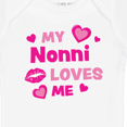thumbnail image 4 of Inktastic Valentine's Day My Nonni Loves Me Hearts and Lips Boys or Girls Baby Bodysuit, 4 of 5