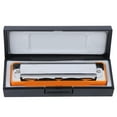 thumbnail image 2 of Blues Harmonica, Orgue à Bec Professionnel en Acier Inoxydable, pour les Enfants Performance Professionnelles Musicales Orange, Noir, Bleu, Blanc, 2 of 8