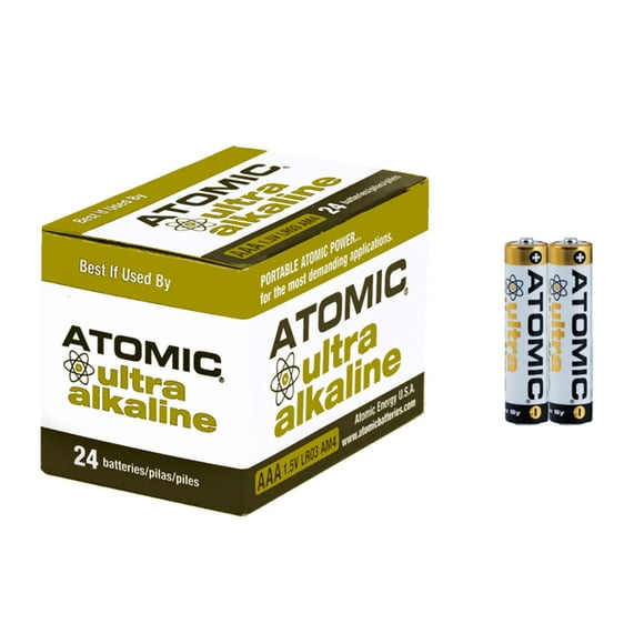 Atomic AAA Piles Alcalines Format Économique - Lot de 24