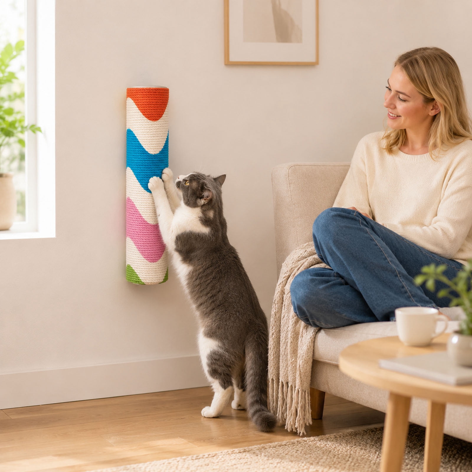11.8" Cat Wall Climbing Carpet Scratcher – picture 6