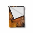thumbnail image 2 of Modern Soft Flannel Fleece Blanket, Kids Nursery with a Knight on a Horse Castle Mystic Fairytale Artwork Print, Cozy Plush for Indoor and Outdoor Use, 50" x 70", Black and Marigold, by Ambesonne, 2 of 6
