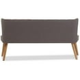 thumbnail image 4 of Allora Tufted Wingback Sofa in Gray and Light Brown, 4 of 7