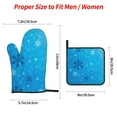 thumbnail image 2 of Naloa Winter With Snowflakes Oven Mitts and Pot Holders 4 pcs Set, Cooking Baking Grilling Kitchen Oven Glove for Cooking, 2 of 6