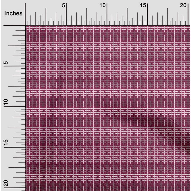 oneOone Georgette Viscose Fabric Check Kasuri Printed Craft Fabric BTY 42 Inch Wide