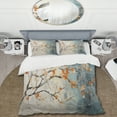 thumbnail image 2 of Designart "Orange Blue Maple Tree Glowing Embers V" Floral Bedding Covert Set - Tree Maple Orange Traditional Bed Set With 1 Sham, 2 of 6