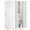 Vertical + 3-4 Shelves + Powder Coated + White + Door Locks + Steel + Metal#061, variant on 65 Tall Broom Storage Cabinet with Locking Doors, Grey Metal Garage Cabinet with Shelves and Hanging Rod for Cleaning Tools and Clothes