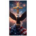 thumbnail image 2 of Decorative Eagle Banner American Flag Cross Fireworks Design for Independence Day Celebration Church Decor, 2 of 7