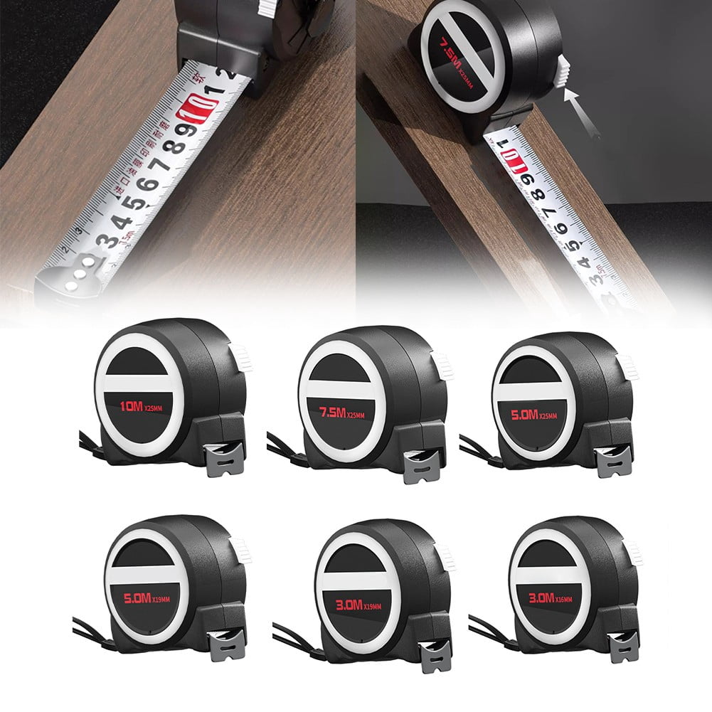 3-10M Steel Tape Measure Hcs Ruler Ranging Tool Measuring Tapes Wear-Resistant 10Meterx25Mm