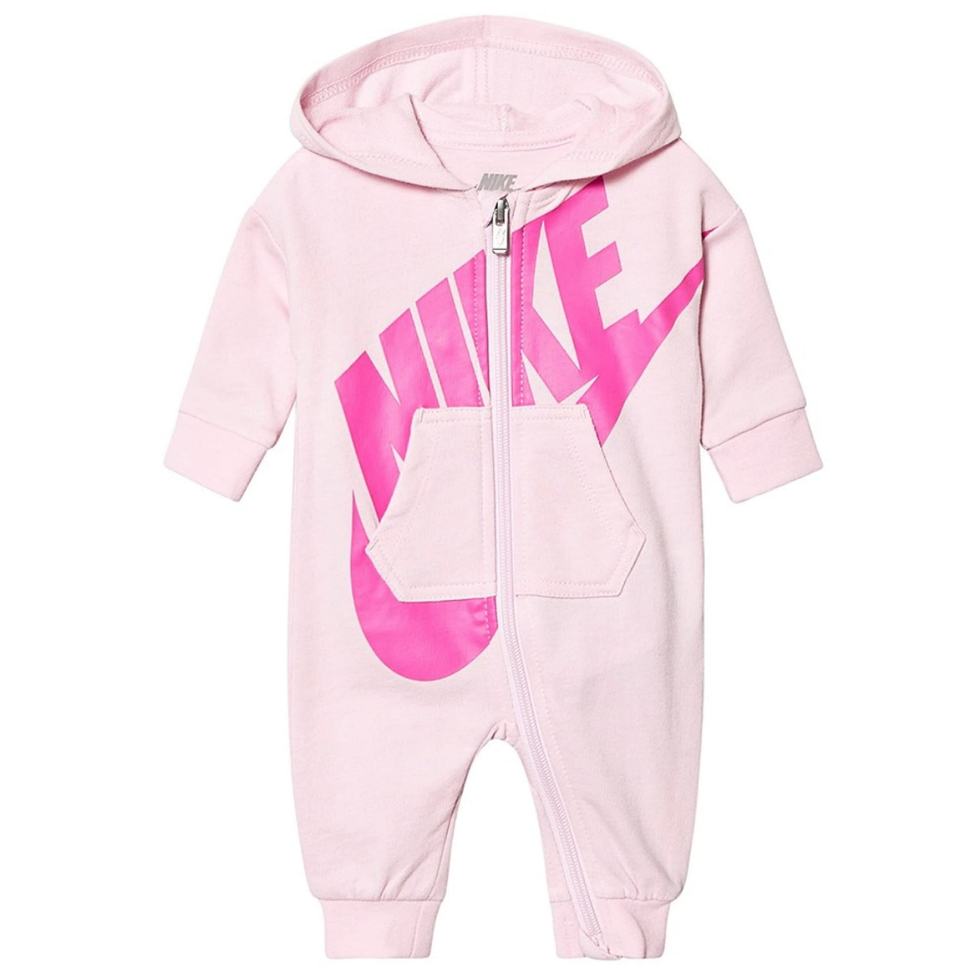 Nike Infant Girls Hooded Coverall Pink Foam 6 Months Walmart