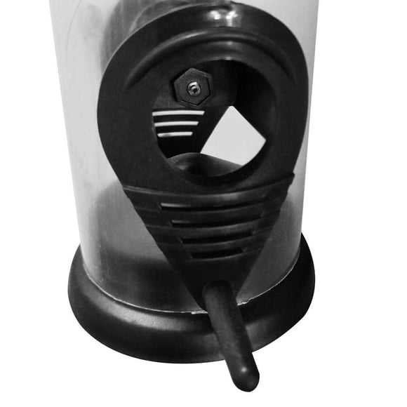Comedero para pájaros colgante con tapa de hierro y base de PVC, dispensador de comida para pájaros, comedero para pájaros silvestres