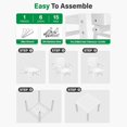 thumbnail image 4 of WINSOON 5-Piece HIPS All Weather Outdoor Patio Dining Sets, 1-Table 4-Chairs, Sturdy Frame & Easy to Install for Family Use，White, 4 of 9