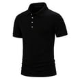 thumbnail image 2 of USNSM Men's Classic Fit Golf Shirt Short Sleeve Shirts Dry Moisture Wicking Performance Outdoor Casual Collar Shirt Black L, 2 of 6