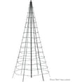 thumbnail image 2 of Twinkly Light Tree – App-Controlled Flag-Pole Christmas Tree with 1000 RGB+W (16 Million Colors + Warm White) LEDs. 19.7 Feet. Black Wire. Pole not Included. Outdoor Smart Lighting Decoration, 2 of 9