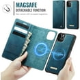 thumbnail image 3 of Compatible con Funda Billetera Desmontable para iPhone 11 Pro Max Compatible con Magsafe, Soporte para Tarjetero de Bloqueo RFID con tapa de Cuero PU 2 en 1 Funda Magnética a prueba de Golpes, 3 of 9