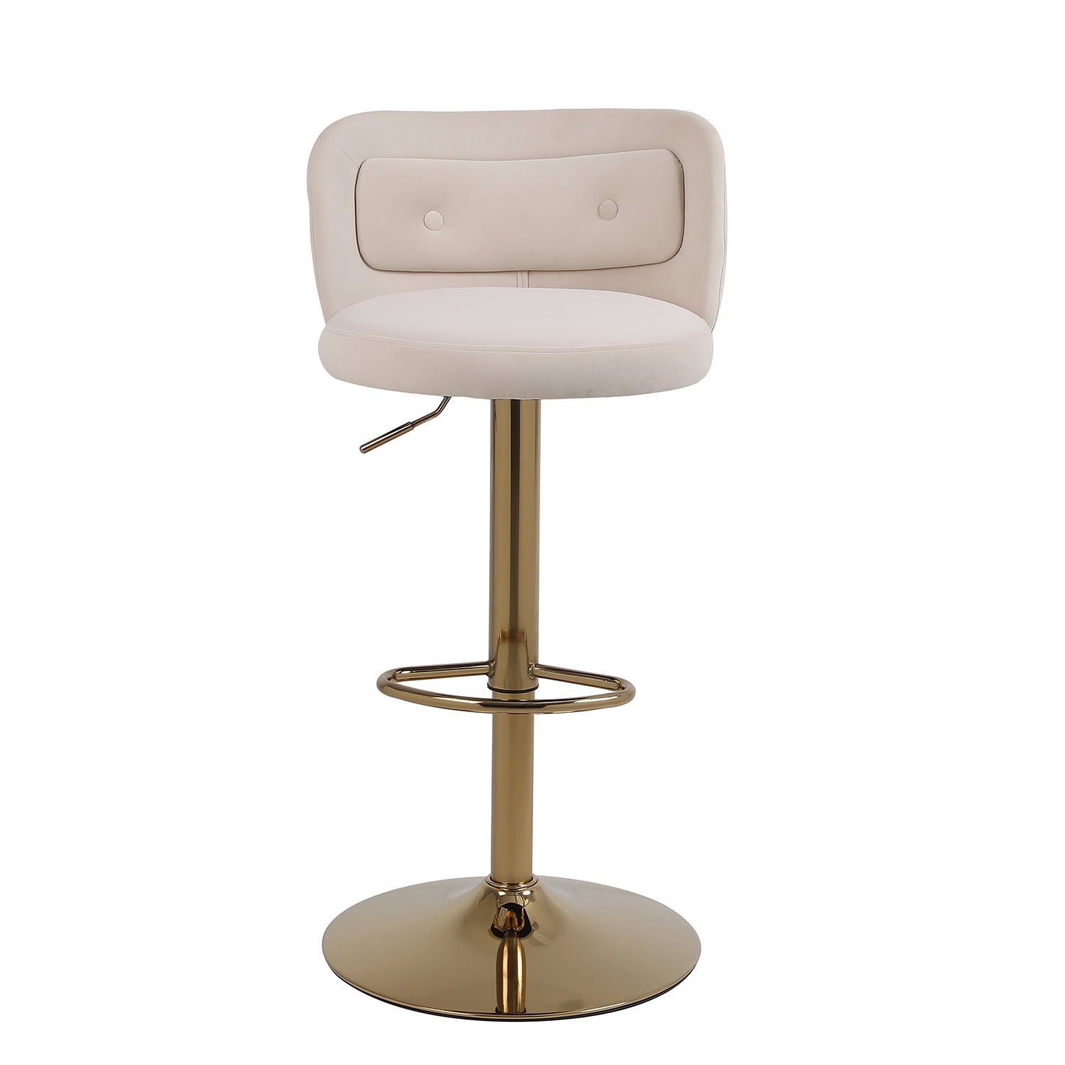 Kadyn 2pcs Modern Adjustable Counter Height Barstools with Back& Footrest for Kitchen, Beige Kadyn 2pcs Modern Adjustable Counter Height Barstools with Back& Footrest for Kitchen, Beige