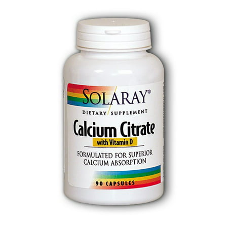 Solaray Le citrate de calcium avec de la vitamine D-3 90 Capsules