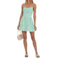 thumbnail image 3 of Womenacute;s Summer Mini Dress, Sleeveless Spaghetti Strap Tie Knot Back Short A-Line Dress, 3 of 6