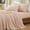 Light Pink Plaid, variant on 3 Pieces Ruffle Gingham Sheets Set Twin Size, Taupe Plaid | Cotton Fabric, Soft & Breathable Linen-Feel, Ruffed Bed Sheet Set with 16 Inch Deep Pocket, Retro Ruffle Design
