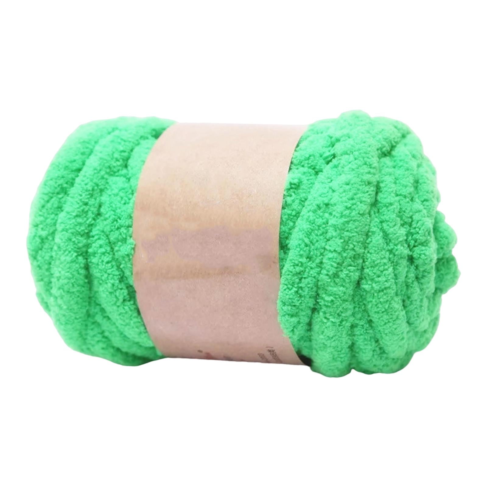 Chunky Wool Yarn Jumbo Tubular Yarn DIY Filling Hand Knitting Arm Knit Yarn Weight Yarn Bulky Yarn for Cushion Crochet Throw Pet Bed Hats green