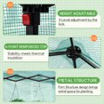 thumbnail image 2 of Vineego 6*4 Ft Portable Pop-Up Walk-in Greenhouse with Central Lock Windproof PE Cover, Double-Layer Windows, for Garden and Backyard, Green, 2 of 7