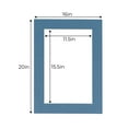 thumbnail image 3 of Steel Blue Acid Free 16x20 Picture Frame Mats with White Core Bevel Cut for 12x16 Pictures - Fits, 3 of 4