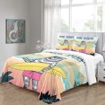 thumbnail image 4 of Inteprter Juego de ropa de cama de 3 piezas, funda de edredón para el hogar, juego de edredón de fibra de poliéster multicolor de varios tamaños para Juegos de cama LYCLB210925002 XL Inteprter HA011559-17, 4 of 6