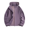 thumbnail image 5 of GUACER Womens Softshell Hooded Jacket Wind-Resistant & Breathable Full-Zip Active Coat with Pockets for Hiking & Outdoor, 5 of 6
