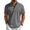 Dark Grey, variant on Men's Henley Shirt Short Sleeve Casual Shirt Hippie Beach T Shirts