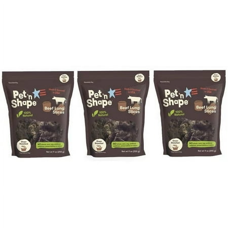 UPC: 0032657121715 | Pet n Shape Beef Lung Dog Treats – Made and Sourced in the – Training Treat 27 Ounce 3 Pack