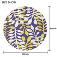 thumbnail image 6 of Purple Leaf Pattern Round Tablecloth 60"x60",Wrinkle Wipeable Table Cloth for Kitchen Dining Room Picnic Patio Party, 6 of 6