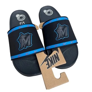Nike Offcourt Slide MLB Miami Marlins Sandals Black Blue  display picture 1