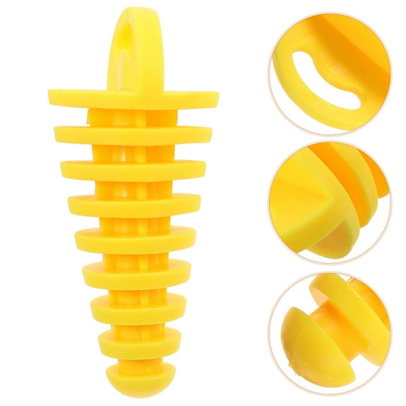 WASHWEPE 1Pcs Yellow Cylindrical PVC Exhaust Plug for Dirt Bike Off-Road Riding Protection Internal Parts Waterproof