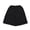 Black, variant on Umfun Women's Solid Cotton Bermuda Shorts Elastic Waist Wide Leg Breathable Knee Length Casual Shorts