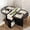 Black, variant on TacleeKii 3-in-1 Folding Dining Table with Wine Rack & Cup Holder Lockable Casters, Drop Leaf Oval Folding Kitchen Table for Small Spaces, Natural