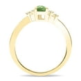 thumbnail image 3 of SZUL Women's Pear Shaped Green Amethyst and Diamond Wave Ring in 10K Yellow Gold, 3 of 5