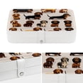 thumbnail image 4 of Dachshund PU Leather Necklace Organizer Jewelry Box Earring Organizer with Removable Compartment, Portable, 4 of 6