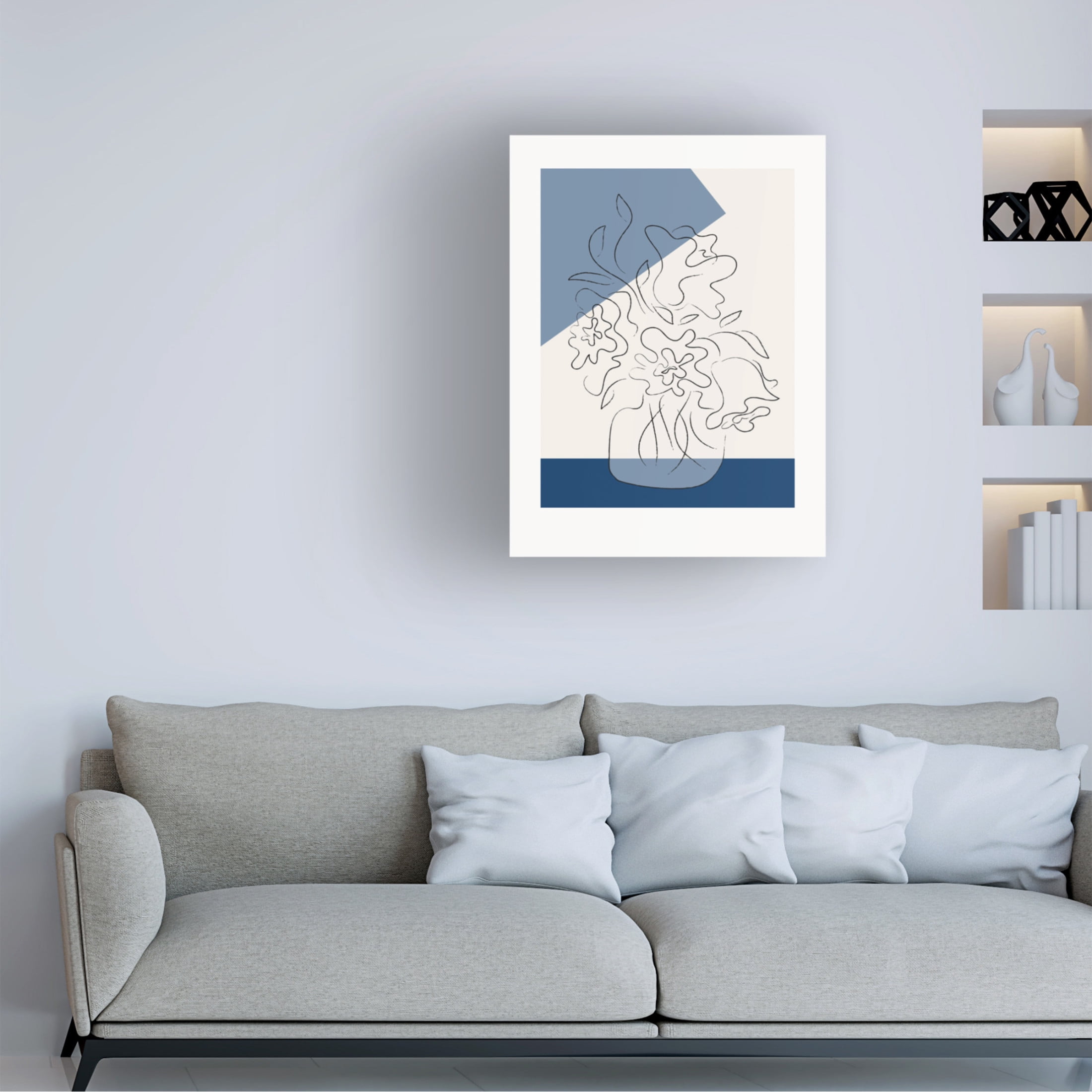 Trademark Fine Art Pictufy Studio II Tres Chic Bleu Canvas Wall Art