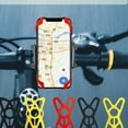 thumbnail image 4 of bedienty Bike Mobile Phone Mount Grip Band Universal Mountain Bicycles Smartphone Navigation Fixing Strap Portable Outdoor Red 1Set, 4 of 6