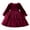 Red, variant on Sngxgn Girls Loose 3/4 Sleeve Casual Ruffle Swing Long Dress(Red,130)