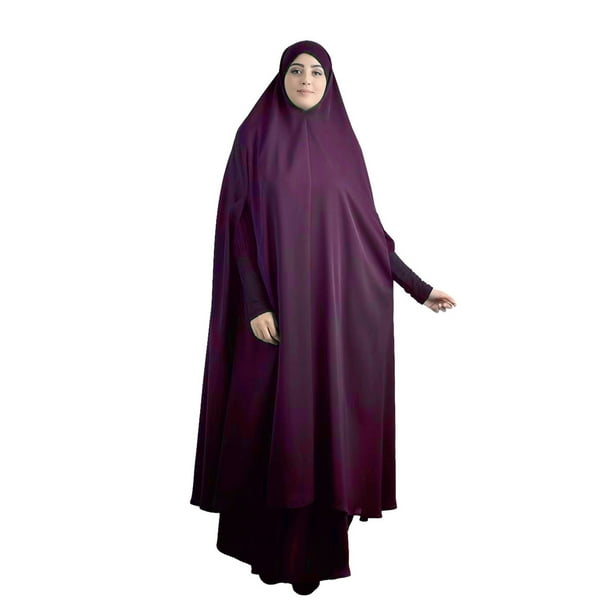 jovati Longue Robe d'Été Womens Musulmane Islam Pure Couleur Été Ventilative Abaya Longue Robe