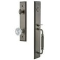 thumbnail image 2 of Grandeur 849201 Carre Solid Brass Rose Dummy Full Plate "F" Grip Handleset - Brass, 2 of 5