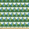 thumbnail image 2 of Ambesonne Abstract Fabric by the Yard Upholstery, Repeated Geometric Motifs, 5 Yards, Emerald Blue and Apple Green, 2 of 5