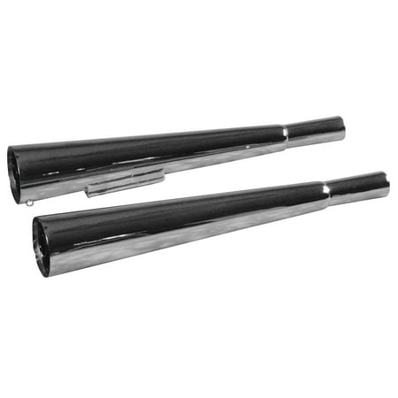 - Mac 009-0312 Straight Megaphone Universal Dual Mufflers - 1.5in. - Chrome