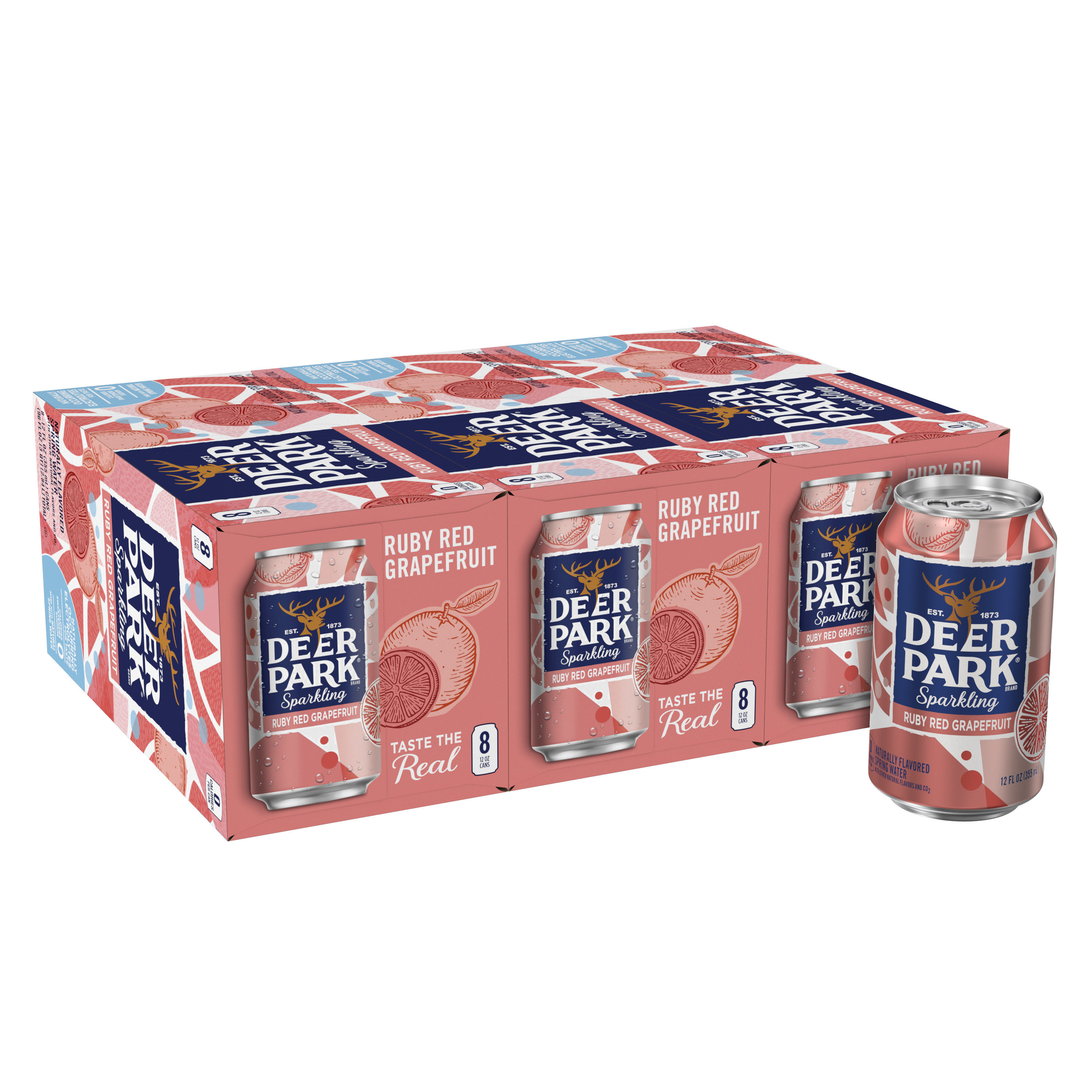 Deer Park Sparkling Water, Ruby Red Grapefruit, 12 oz. Can (24 Count