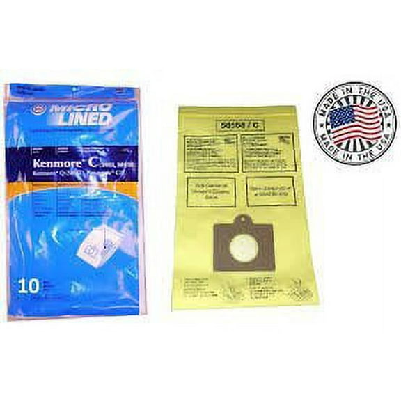 10 Sears Compatible with Kenmore Vacuum Cleaner Bags 5055 50557 50558 Canister DVC