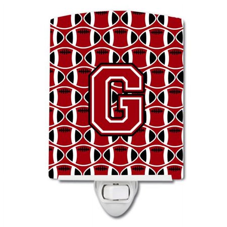 

Letter G Football Red Black & White Ceramic Night Light