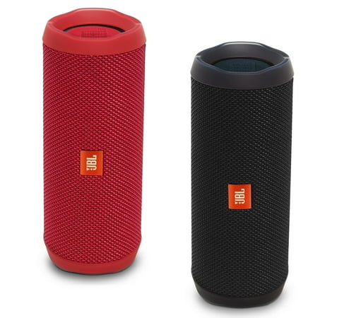 JBL Flip 4 Bluetooth Speaker, Pair (Black &amp; Red)