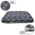 thumbnail image 3 of Flowers Insects Pet Bed, Creative Colorful Snails on Branches in Greyscale Tones, Resistant Pad for Dogs and Cats Cushion with Removable Cover, 24" x 39", Purpleblue Blue and Violet, by Ambesonne, 3 of 4