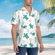 thumbnail image 3 of Balery Turtles And Seahorses Camisas hawaianas de manga corta para hombre, camisas playeras de corte holgado, camisas de vacaciones con botones,Small, 3 of 7