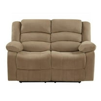 40 in. Contemporary Beige Fabric Loveseat